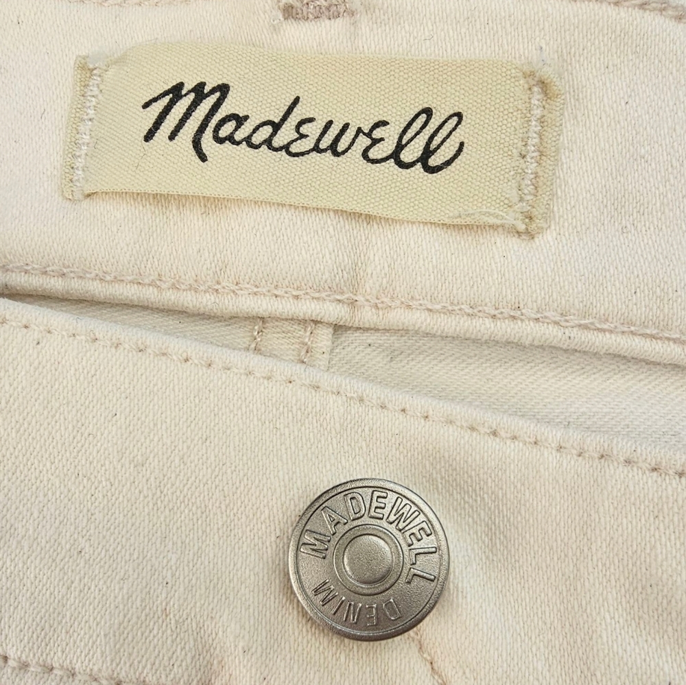 Madewell Women's Mid Rise Kick Out Crop Jeans in Creamy Vintage Canvas - Picture 4 of 12